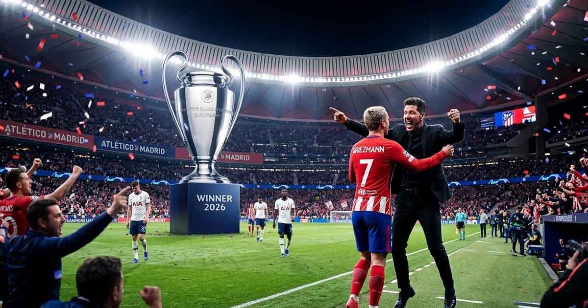 أتلتيكو مدريد يقتنص الفوز من توتنام بهدفين ويُتيح له وضعاً مريحاً قبل الإياب