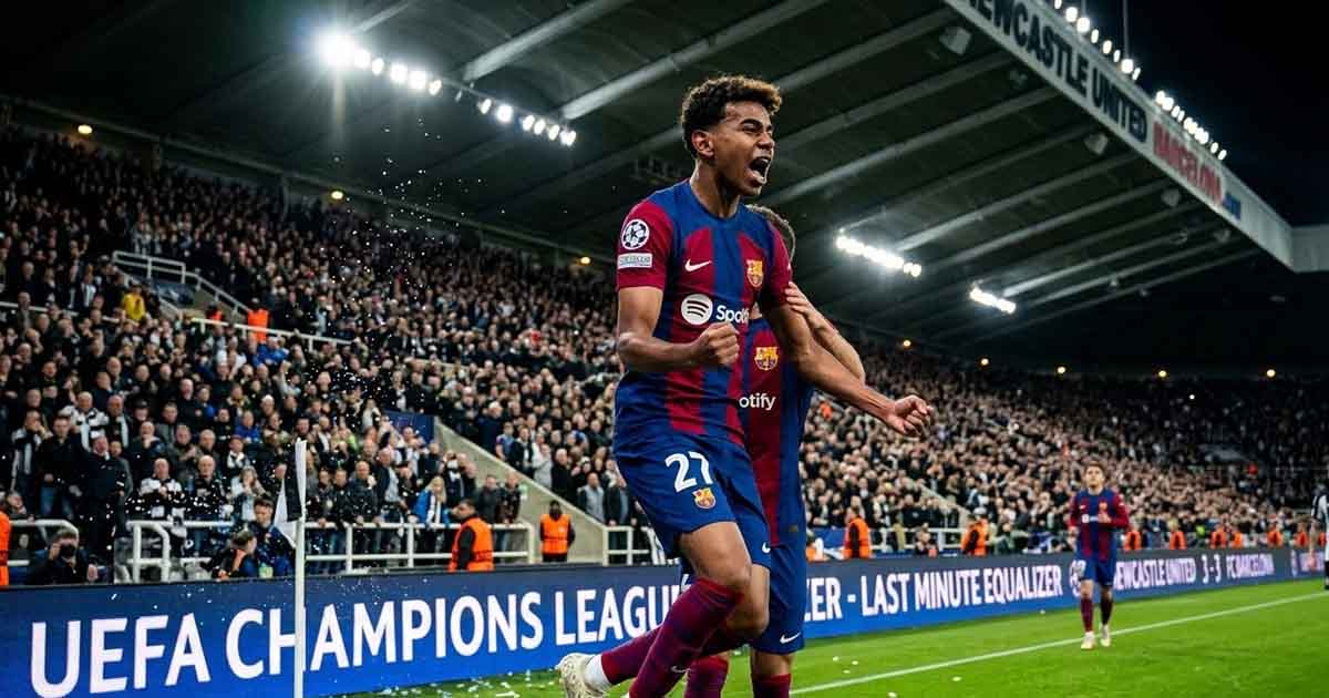 تعادل تاريخي.. لامين يامال يرفض سقوط برشلونة أمام نيوكاسل في الأبطال