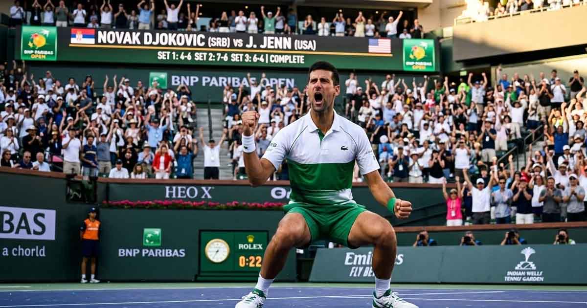 ديوكوفيتش يعود بقوة في إندين ويلز ويُسقط المرتبة الثالثة عالمياً