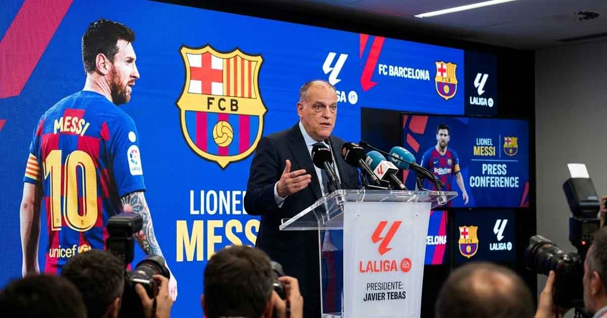 تيباس يُقطع الأمل: لا صحة لموافقة الليجا على عودة ميسي لبرشلونة